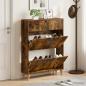 Preview: ARDEBO.de - Schuhschrank ALKMAAR 78 x 24 x 103 cm Holzwerkstoff