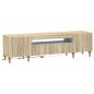 Preview: LED-TV-Schrank ALKMAAR 153 x 35 x 43 cm Sonoma-Eiche