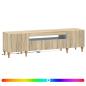 Preview: LED-TV-Schrank ALKMAAR 153 x 35 x 43 cm Sonoma-Eiche