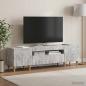 Preview: ARDEBO.de - LED-TV-Schrank ALKMAAR 153 x 35 x 43 cm Betongrau Holzwerkstoff