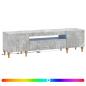 Preview: LED-TV-Schrank ALKMAAR 153 x 35 x 43 cm Betongrau Holzwerkstoff