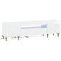 Preview: LED-TV-Schrank ALKMAAR 153 x 35 x 43 cm Hochglanz Weiß