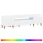 Preview: LED-TV-Schrank ALKMAAR 153 x 35 x 43 cm Hochglanz Weiß