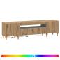 Preview: LED-TV-Schrank ALKMAAR 153 x 35 x 43 cm Artisan-Eiche