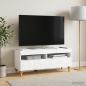 Preview: LED-TV-Schrank ALKMAAR 100 x 35 x 43 cm Weiß Holzwerkstoff