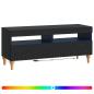 Preview: LED-TV-Schrank ALKMAAR 100 x 35 x 43 cm Schwarz Holzwerkstoff