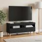 Preview: LED-TV-Schrank ALKMAAR 100 x 35 x 43 cm Schwarz Holzwerkstoff