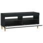 Preview: LED-TV-Schrank ALKMAAR 100 x 35 x 43 cm Schwarz Holzwerkstoff