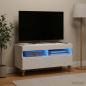 Preview: ARDEBO.de - LED-TV-Schrank ALKMAAR 81 x 35 x 43 cm Weiß Holzwerkstoff