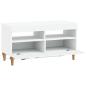 Preview: LED-TV-Schrank ALKMAAR 81 x 35 x 43 cm Weiß Holzwerkstoff