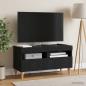 Preview: ARDEBO.de - LED-TV-Schrank ALKMAAR 81 x 35 x 43 cm Schwarz Holzwerkstoff