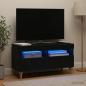 Preview: LED-TV-Schrank ALKMAAR 81 x 35 x 43 cm Schwarz Holzwerkstoff