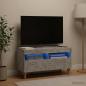 Preview: ARDEBO.de - LED-TV-Schrank ALKMAAR 81 x 35 x 43 cm Betongrau Holzwerkstoff