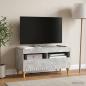 Preview: LED-TV-Schrank ALKMAAR 81 x 35 x 43 cm Betongrau Holzwerkstoff