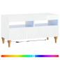 Preview: LED-TV-Schrank ALKMAAR 81 x 35 x 43 cm Hochglanz Weiß