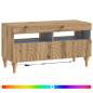 Preview: LED-TV-Schrank ALKMAAR 81 x 35 x 43 cm Artisan-Eiche