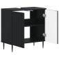 Preview: Waschbeckenschrank ZWOLLE Schwarz 59,5 x 31,5 x 59 cm