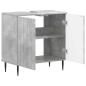 Preview: Waschbeckenschrank ZWOLLE Betongrau 59,5 x 31,5 x 59 cm
