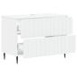 Preview: Waschbeckenschrank ZWOLLE Weiß 82 x 41 x 58,5 cm Holzwerkstoff