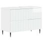 Preview: Waschbeckenschrank ZWOLLE Hochglanz Weiß 82 x 41 x 58,5 cm