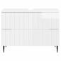 Preview: Waschbeckenschrank ZWOLLE Hochglanz Weiß 82 x 41 x 58,5 cm