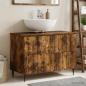 Preview: ARDEBO.de - Waschbeckenschrank ZWOLLE Raucheiche 82 x 41 x 58,5 cm