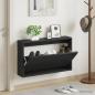 Preview: ARDEBO.de - Wandmontierter Schuhschrank ZWOLLE 71 x 17 x 43 cm Schwarz