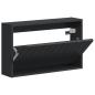 Preview: Wandmontierter Schuhschrank ZWOLLE 71 x 17 x 43 cm Schwarz