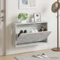 Preview: ARDEBO.de - Wandmontierter Schuhschrank ZWOLLE 71 x 17 x 43 cm Betongrau