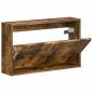 Preview: Wandmontierter Schuhschrank ZWOLLE 71 x 17 x 43 cm Räuchereiche