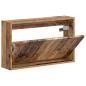 Preview: Wandmontierter Schuhschrank ZWOLLE 71 x 17 x 43 cm Altholz