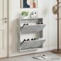 Preview: ARDEBO.de - Wandmontierter Schuhschrank ZWOLLE 71 x 17 x 86 cm Betongrau