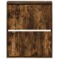 Preview: Wandmontierter Schuhschrank ZWOLLE 71 x 17 x 86 cm Räuchereiche
