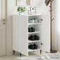 Preview: ARDEBO.de - Schuhschrank ZWOLLE 59,5 x 39,5 x 91,5 cm Holzwerkstoff Weiß