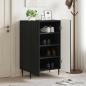 Preview: ARDEBO.de - Schuhschrank ZWOLLE 59,5 x 39,5 x 91,5 cm Holzwerkstoff Schwarz