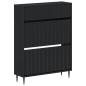 Preview: Schuhschrank ZWOLLE 78 x 24 x 103 cm Holzwerkstoff Schwarz