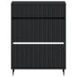 Preview: Schuhschrank ZWOLLE 78 x 24 x 103 cm Holzwerkstoff Schwarz