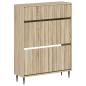 Preview: Schuhschrank ZWOLLE 78 x 24 x 103 cm Holzwerkstoff Sonoma-Eiche