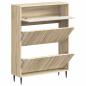Preview: Schuhschrank ZWOLLE 78 x 24 x 103 cm Holzwerkstoff Sonoma-Eiche