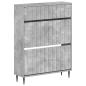 Preview: Schuhschrank ZWOLLE 78 x 24 x 103 cm Holzwerkstoff Betongrau