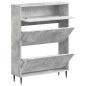Preview: Schuhschrank ZWOLLE 78 x 24 x 103 cm Holzwerkstoff Betongrau