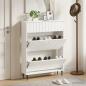Preview: ARDEBO.de - Schuhschrank ZWOLLE 78 x 24 x 103 cm Holzwerkstoff