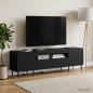 Preview: ARDEBO.de - LED-TV-Schrank ZWOLLE 153 x 35 x 43 cm Schwarz Holzwerkstoff