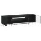 Preview: LED-TV-Schrank ZWOLLE 153 x 35 x 43 cm Schwarz Holzwerkstoff