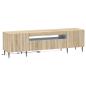 Preview: LED-TV-Schrank ZWOLLE 153 x 35 x 43 cm Sonoma-Eiche