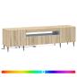 Preview: LED-TV-Schrank ZWOLLE 153 x 35 x 43 cm Sonoma-Eiche