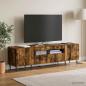 Preview: ARDEBO.de - LED-TV-Schrank ZWOLLE 153 x 35 x 43 cm Raucheiche Holzwerkstoff