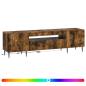 Preview: LED-TV-Schrank ZWOLLE 153 x 35 x 43 cm Raucheiche Holzwerkstoff
