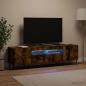 Preview: LED-TV-Schrank ZWOLLE 153 x 35 x 43 cm Raucheiche Holzwerkstoff