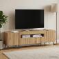 Preview: ARDEBO.de - LED-TV-Schrank ZWOLLE 153 x 35 x 43 cm Artisan-Eiche